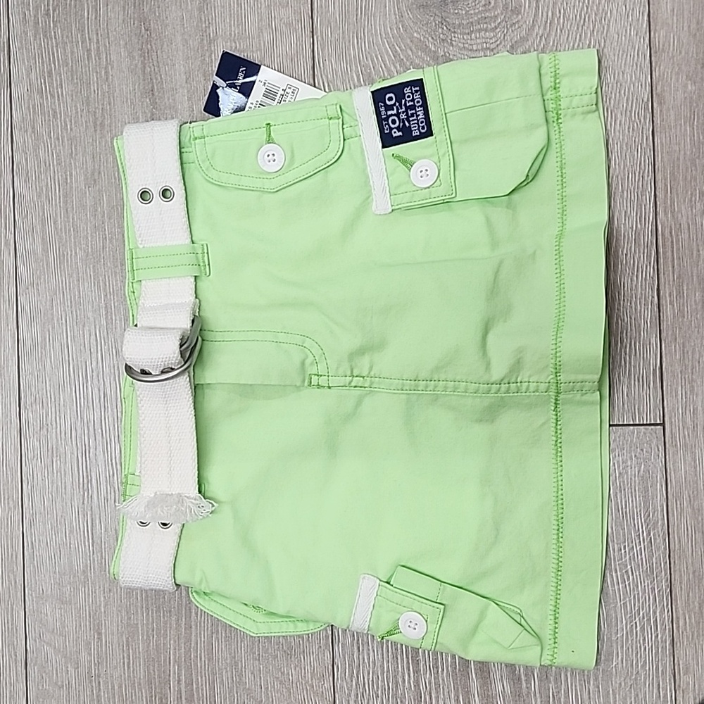 Girls Ralph Lauren Green Sporty Belted Skort/Shorts  size 5